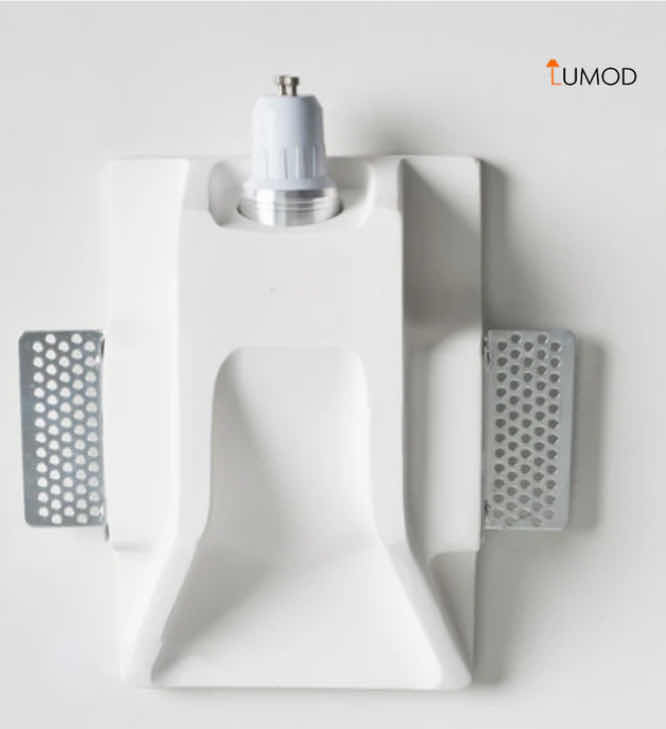 Photo 1 of NIB - MORETTI ITALIAN STYLE ONE WHITE PLASTER CIRCULAR WALL LED LIGHTING 8.4“ x 10“LL-1036-MF