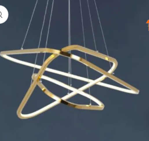 Photo 1 of NIB - ROMEO GOLD TRIANGULAR 5 LAYERS STYLE LED LIGHT FIXTURE DIAMETERS 16” 24” 32” 40” 48” LL-1115-MF