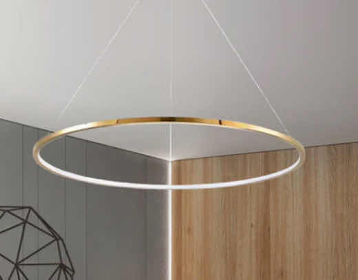 Photo 1 of NIB - ALEXANDRIA GOLD LED SPIRAL CHANDELIER DIAMETER 105cm X 105cm x 10cm LL-1020-MF