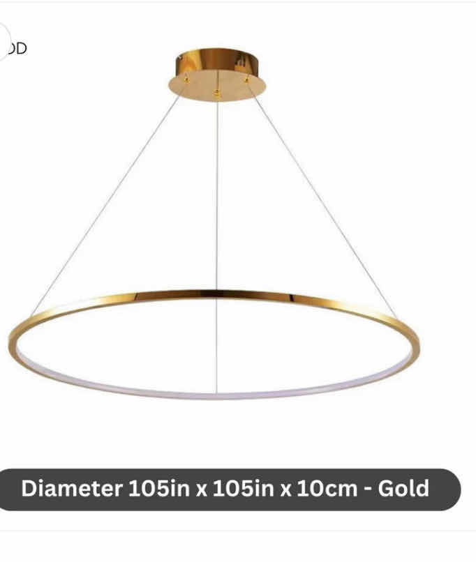 Photo 1 of NIB - ALEXANDRIA GOLD LED SPIRAL CHANDELIER DIAMETER 105cm X 105cm x 10cm LL-1020-MF