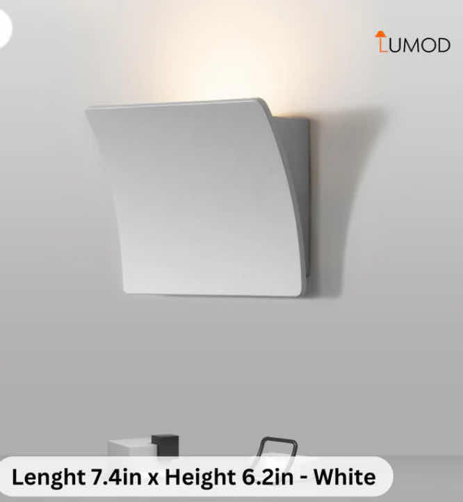Photo 3 of Nib -  MiniMALIST HIGH GLISS WHITE LED GYPSUM SPOTLIGHT 7.4” x 6.2” LL-1033-MF