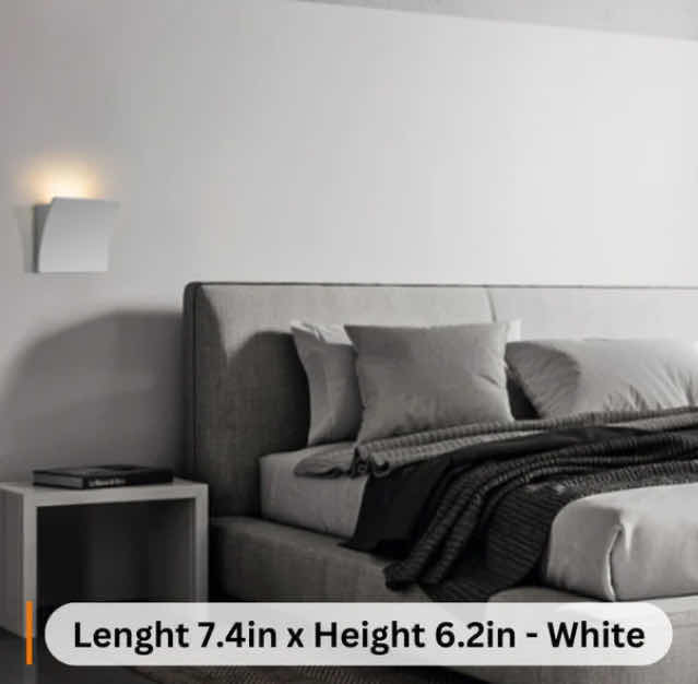 Photo 1 of Nib -  MiniMALIST HIGH GLISS WHITE LED GYPSUM SPOTLIGHT 7.4” x 6.2” LL-1033-MF