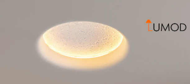 Photo 1 of NIB - LUNA WHITE PLASTER MION SHAPE LED CEILING LIGHT 8“ x 8“ LL-1034-MF