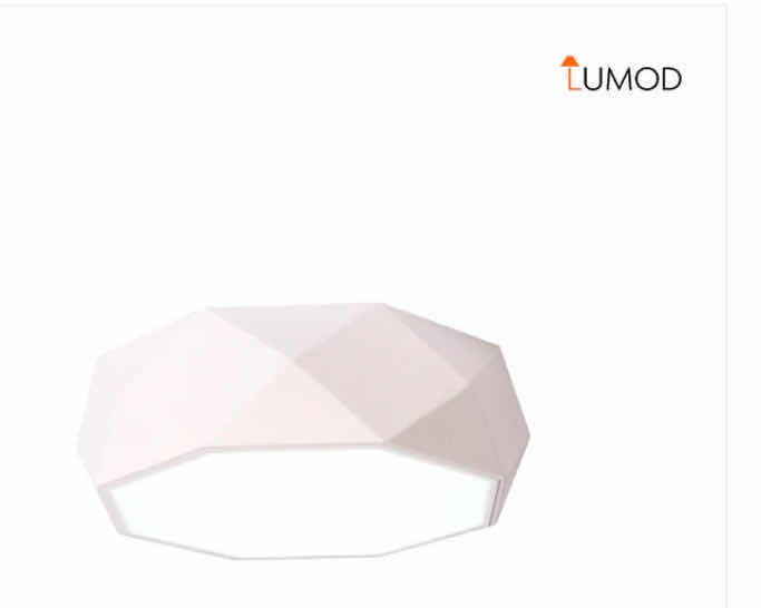 Photo 1 of NIB - AVA WHITE PENTAGON STYLE LED CEILING LIGHT 16” x 3.6” LL-1138-MF