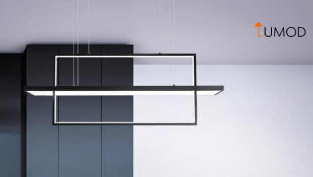 Photo 1 of NIB - SCARLETT MODERN BLACK RECTANGLE GEOMETRIC LED CHANDELIER 32“ x 10“ H20” LL-1085-MF