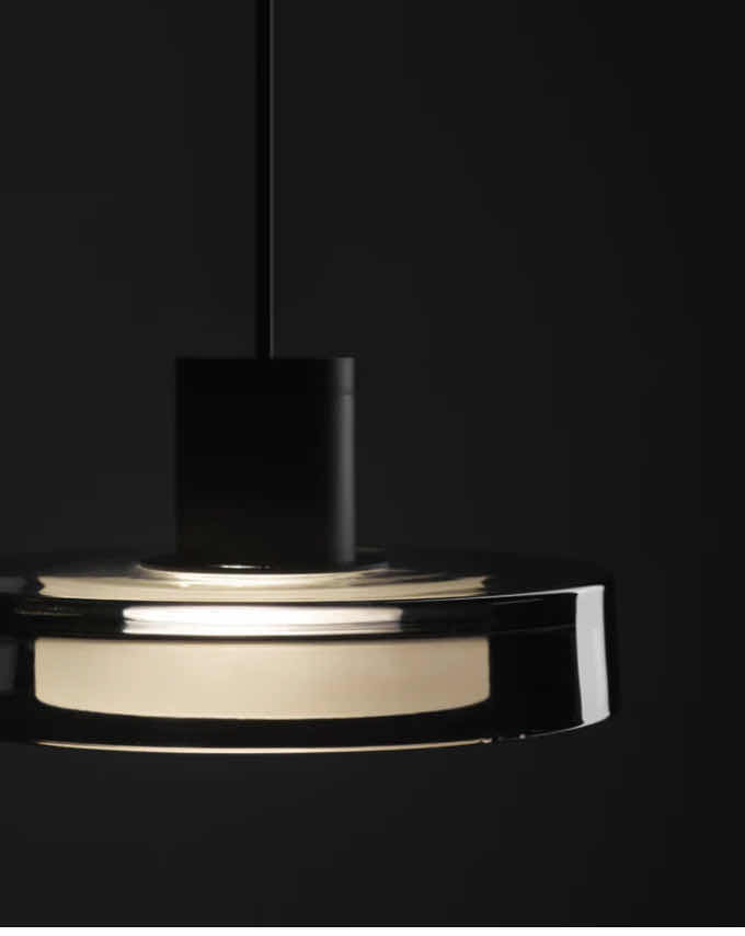 Photo 1 of NIB - GRETA MINIMALIST SMOKED GREY LED HANGING LIGHT FIXTURE 5.2“ x 8.8“ LL-1024-MF