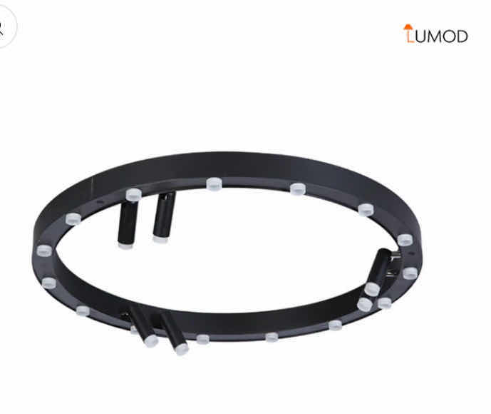 Photo 1 of NIB - SIENNA UNIQUE BLACK ROUND LED CEILING LIGHT DIAMETER 26” LL-1095-MF