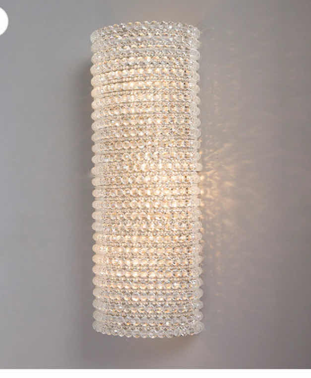 View 1 of NIB - CORDELIA LUXURY DESIGN CRYSTAL & AMBER WALL LIGHT 8“ x 21.2“ LL-1039-MF