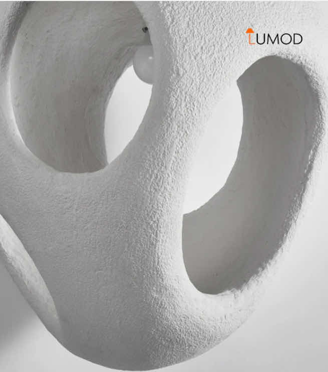 Photo 1 of NIB - MAJA SCANDINAVIAN OFF WHITE HALLOW SHAPED PENDANT LIGHT 14” x 20” LL-1028-MF