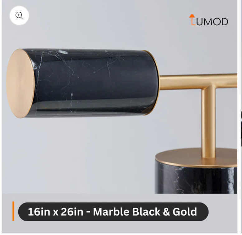 Photo 1 of NIB - BERNA MODERN BLACK & MARBLE GLASS BALL TABLE LAMP 16” x 26” LL-1042-MF