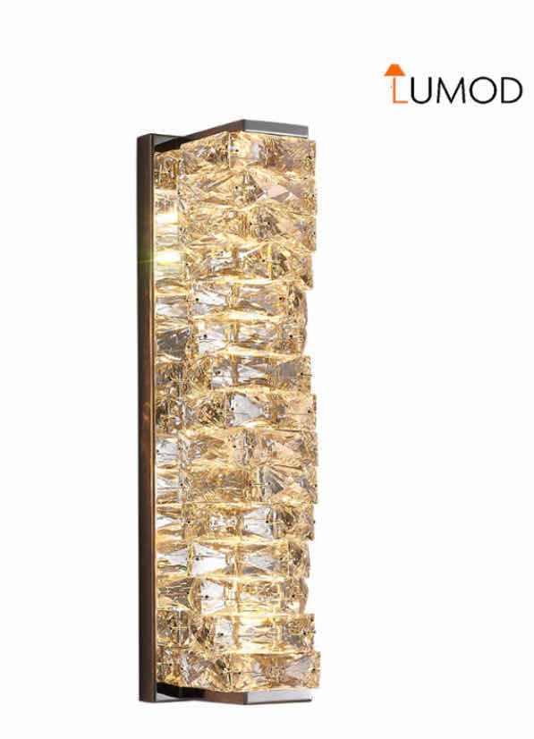 Photo 1 of NIB - ESME DIAMOND GLASS WALL SCONCE LIGHTING 4.4“ x 6.4”H18.4“ LL-1040-MF