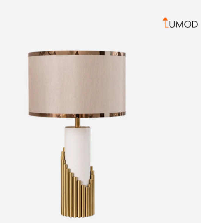 Photo 1 of NIB - ISLA LUXURY GOLD BASE & NARBLE TABLE LAMP 15.2“ x 26“ LL-1045MF