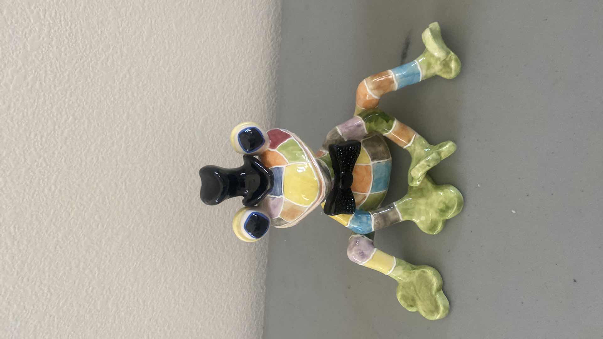 Photo 1 of PAIR OF CERAMIC FROGS 9 1/2” x 7”