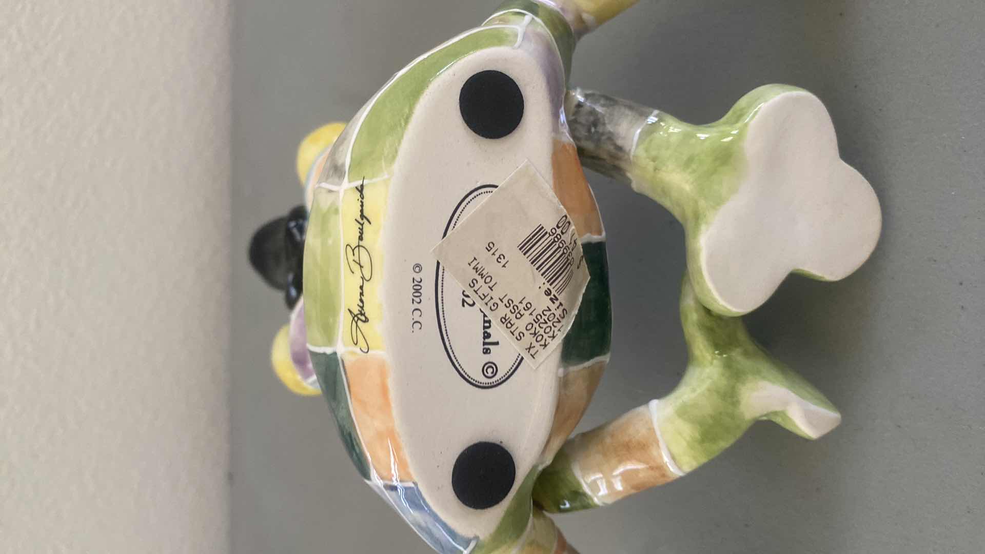 Photo 1 of PAIR OF CERAMIC FROGS 9 1/2” x 7”