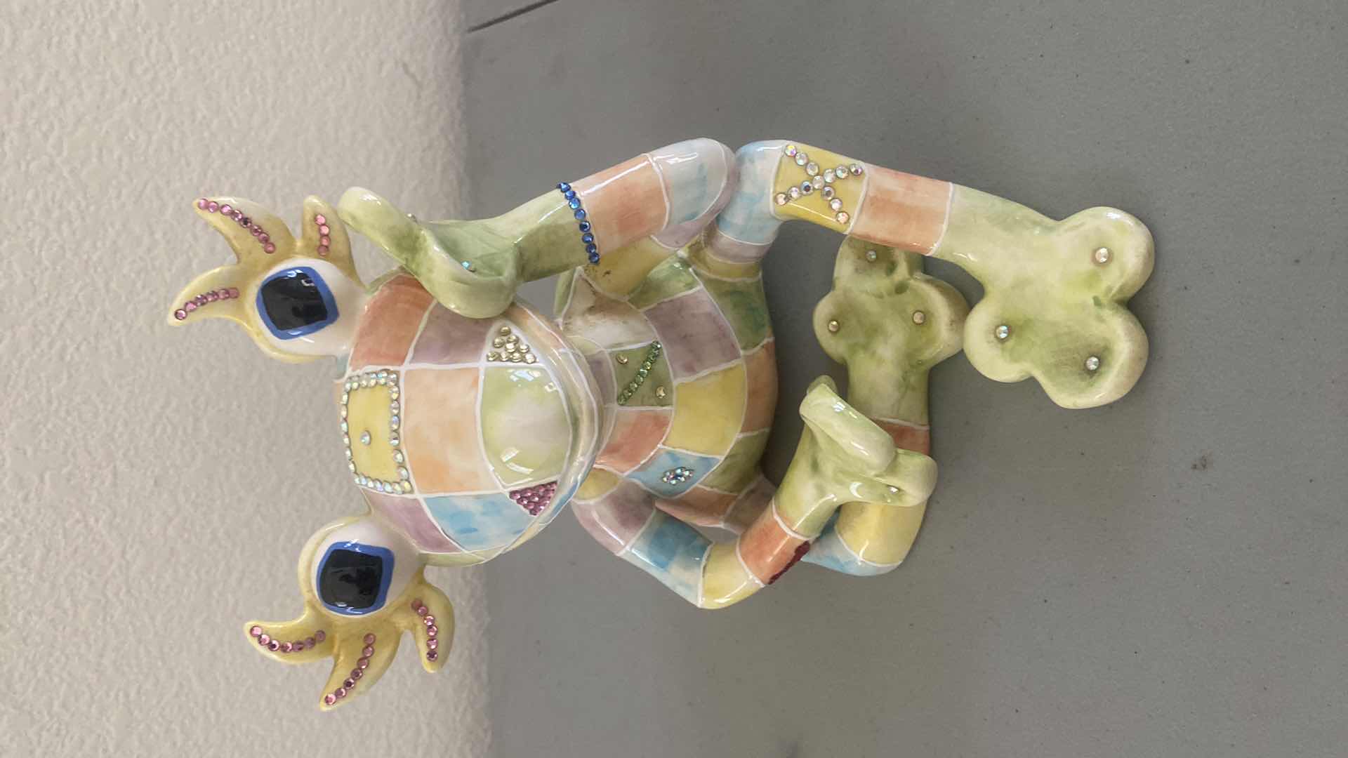 Photo 1 of PAIR OF CERAMIC FROGS 9 1/2” x 7”