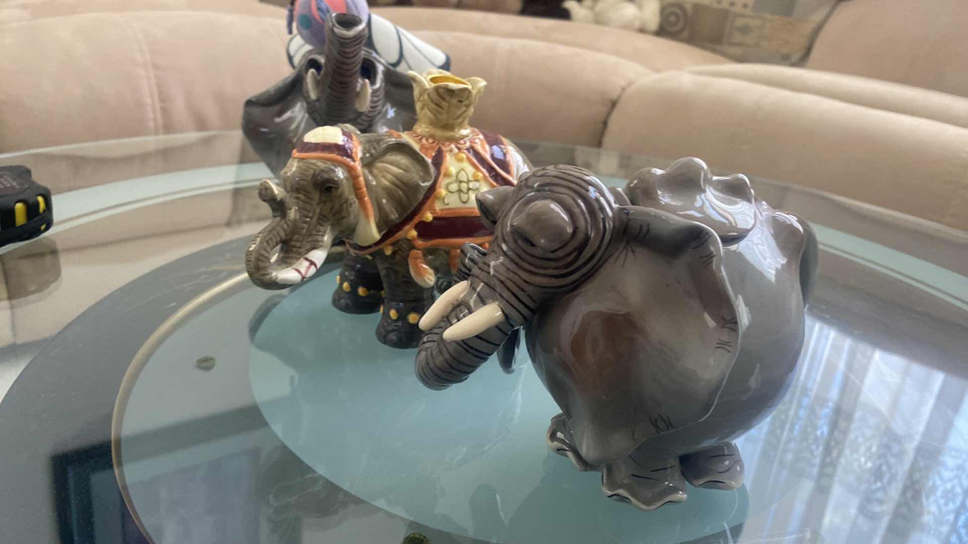 Photo 3 of 3 - CERAMIC ELEPHANTS LARGEST 9” x 6 1/2”