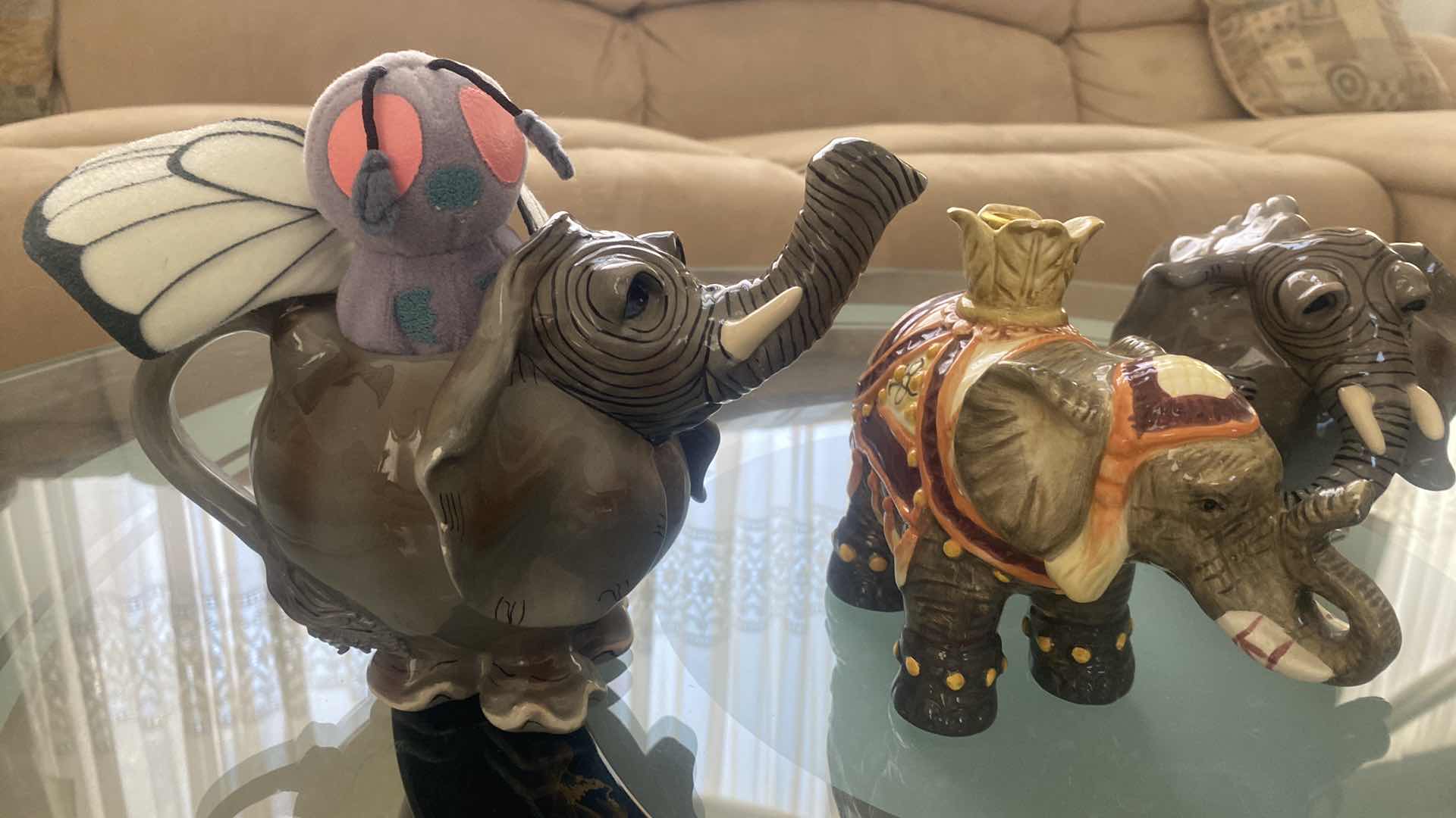 Photo 1 of 3 - CERAMIC ELEPHANTS LARGEST 9” x 6 1/2”