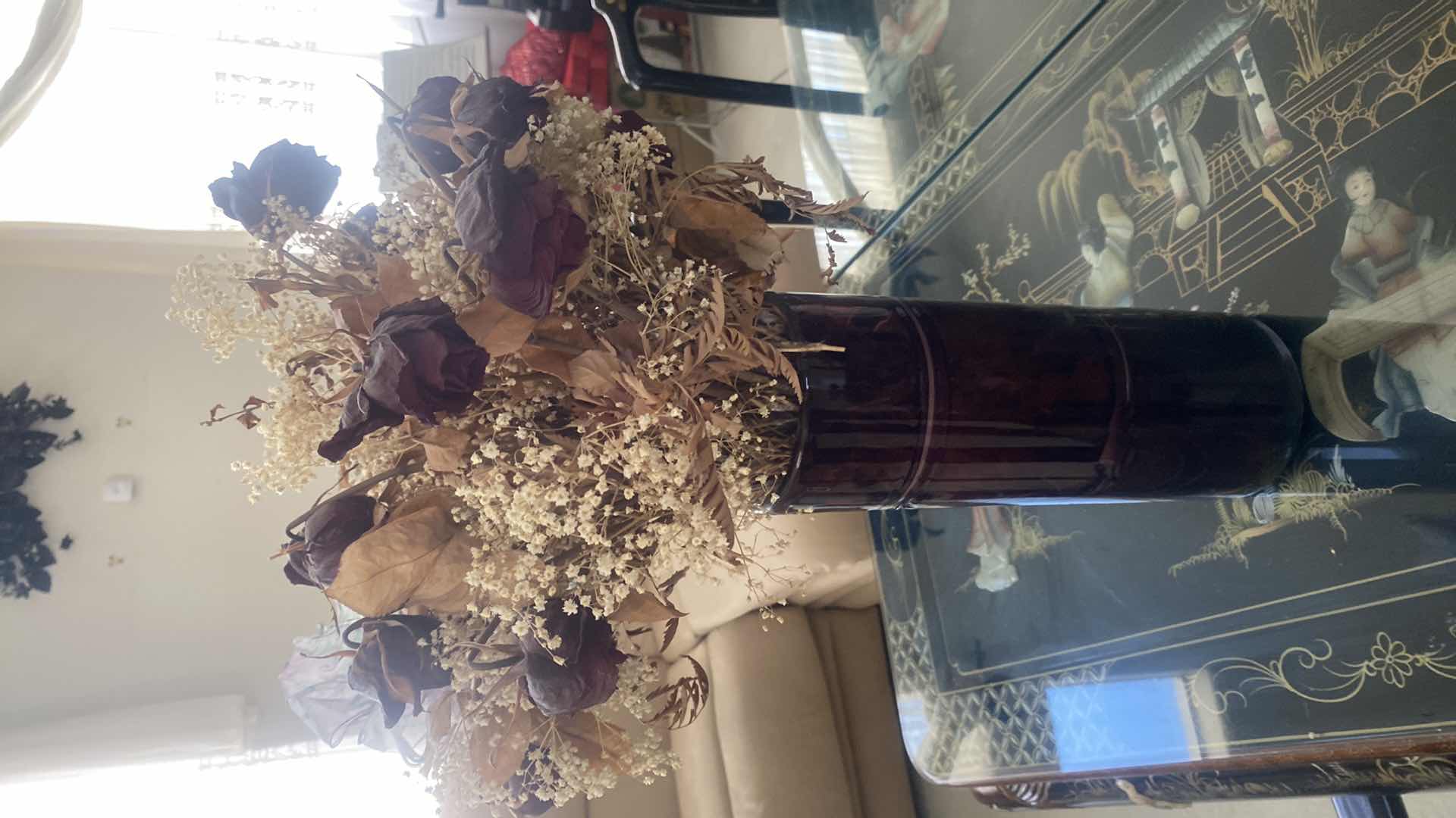 Photo 1 of CERAMIC VASE H13” WITH DRIED FLORAL