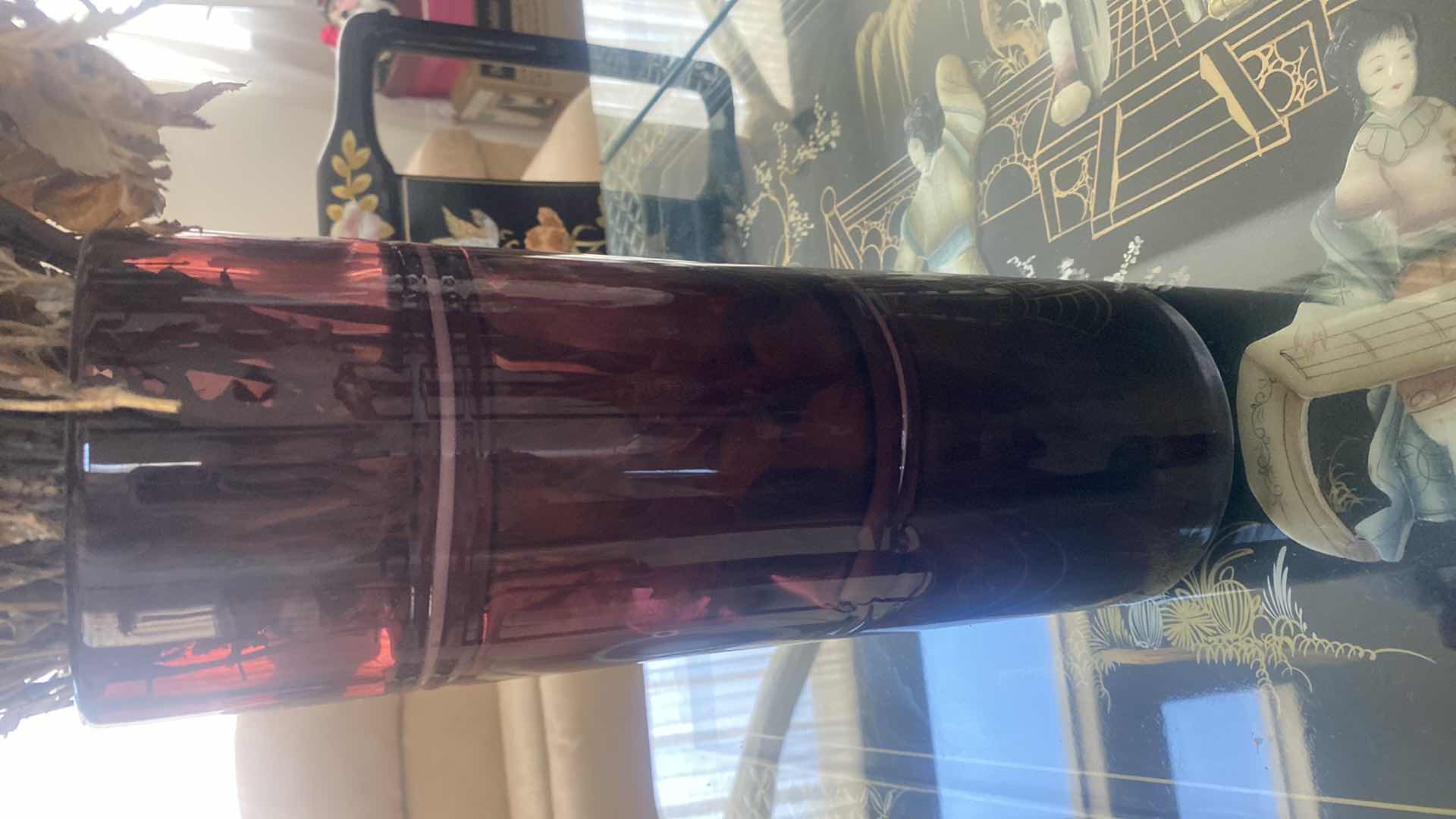 Photo 3 of CERAMIC VASE H13” WITH DRIED FLORAL