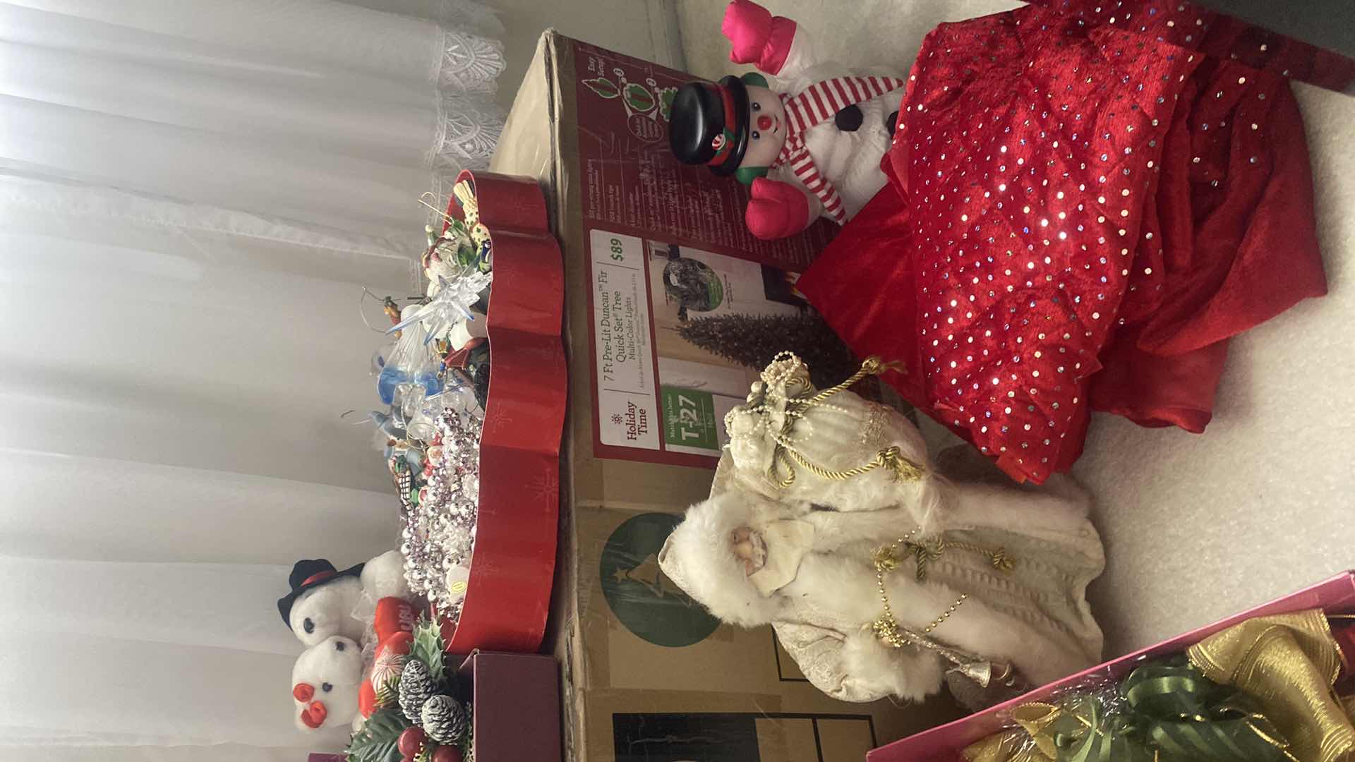 Photo 1 of 7’ Pre- ChriSTMAS TREE WITH ORNAMENTS & DECOR