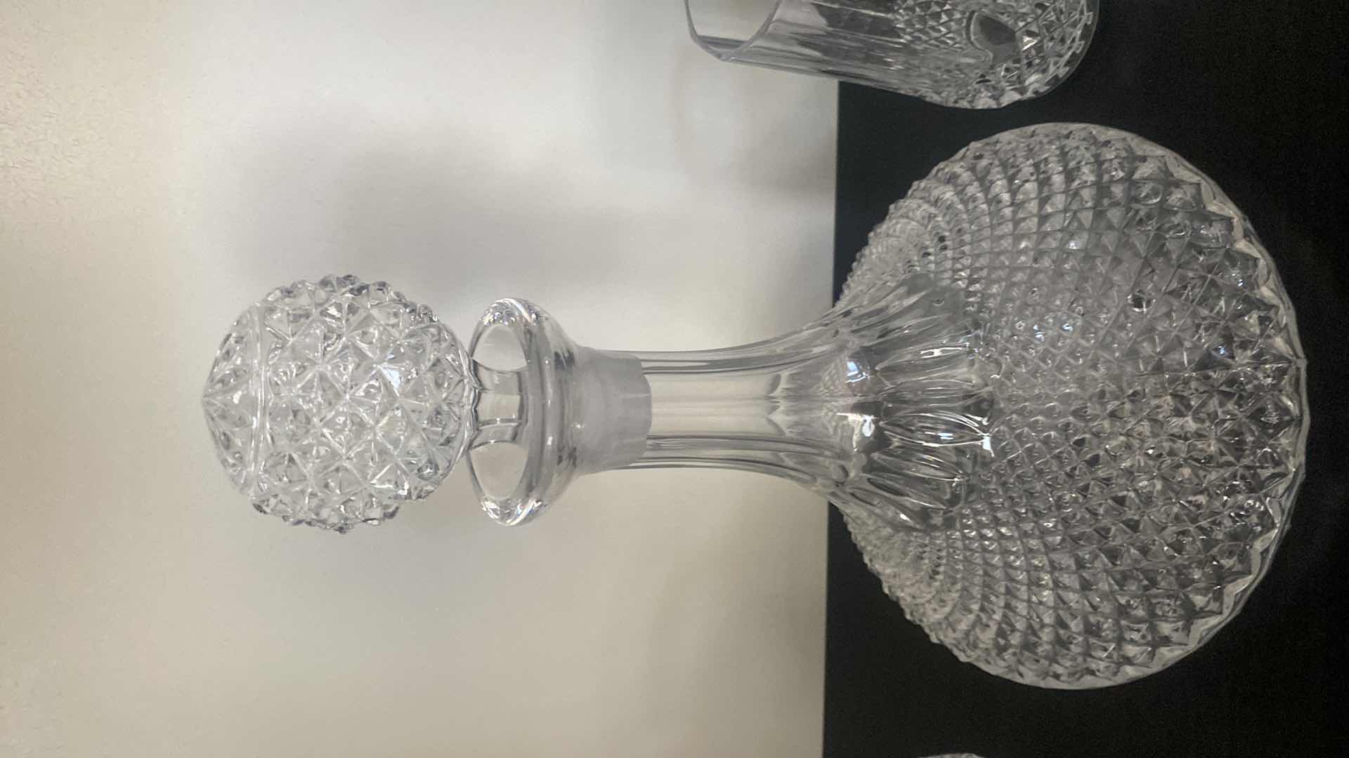 Photo 1 of CRYSTAL DECANTER WITH 10 GLASSES
