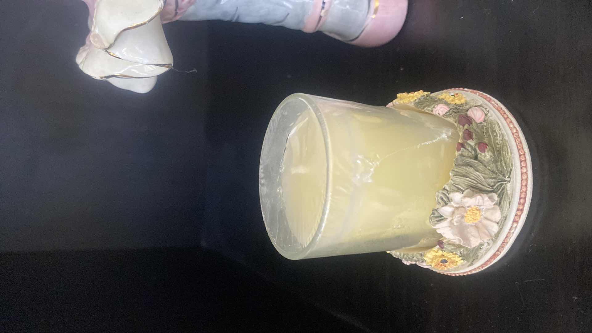 Photo 5 of CERAMICS BALLERINA ELEPHANT FIGURINE H11” & 2 VOTIVE CANDLES