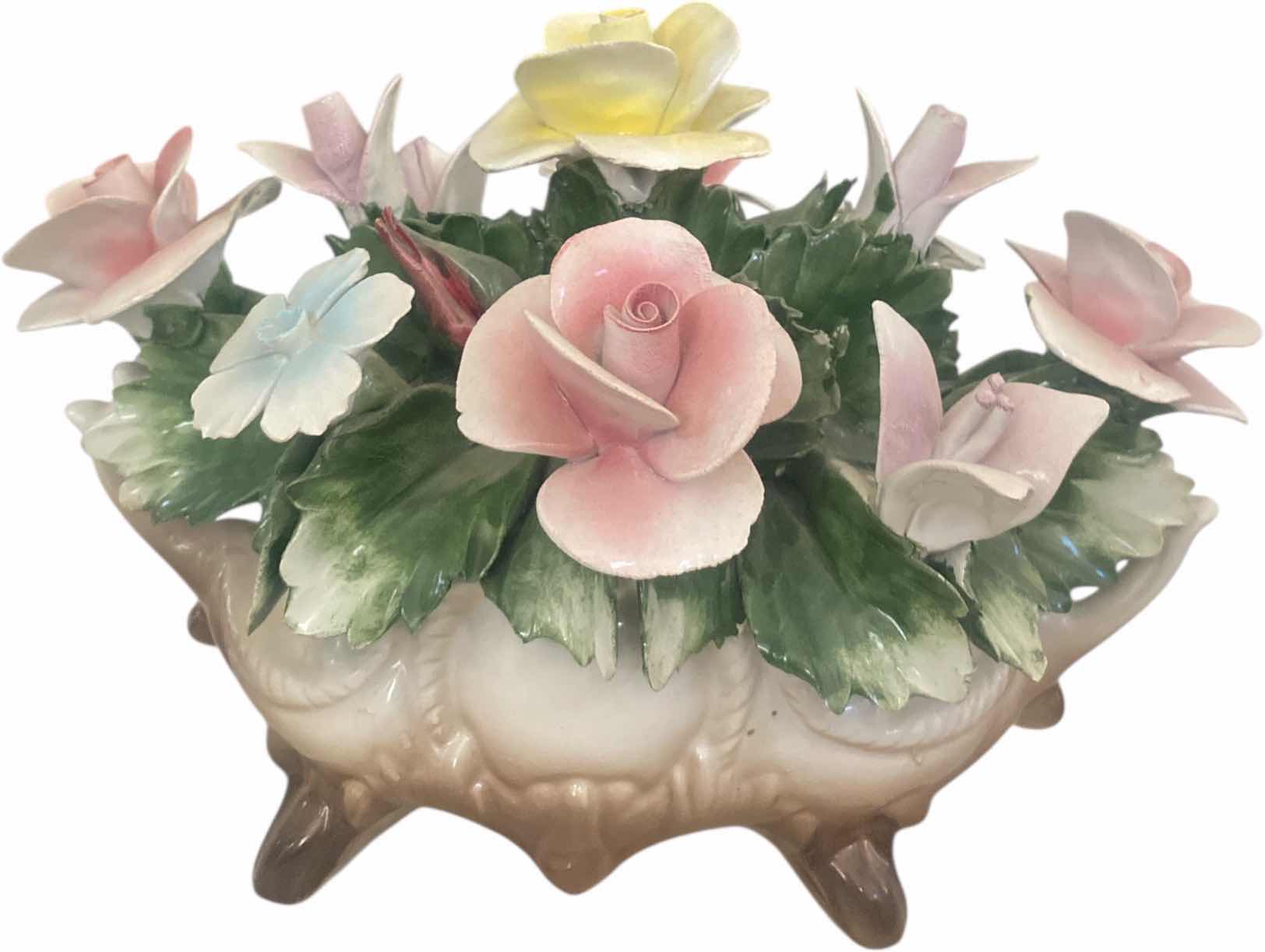 Photo 1 of CAPODIMONTE CERAMICS FLORAL 12” x 8”