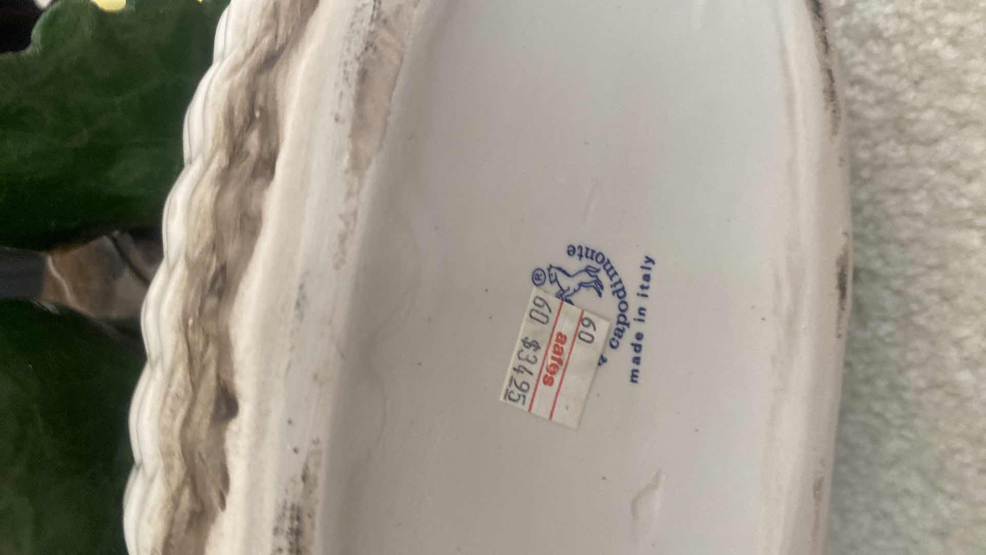 Photo 1 of CAPODIMONTE CERAMICS FLORAL BASKET 10” x 9”