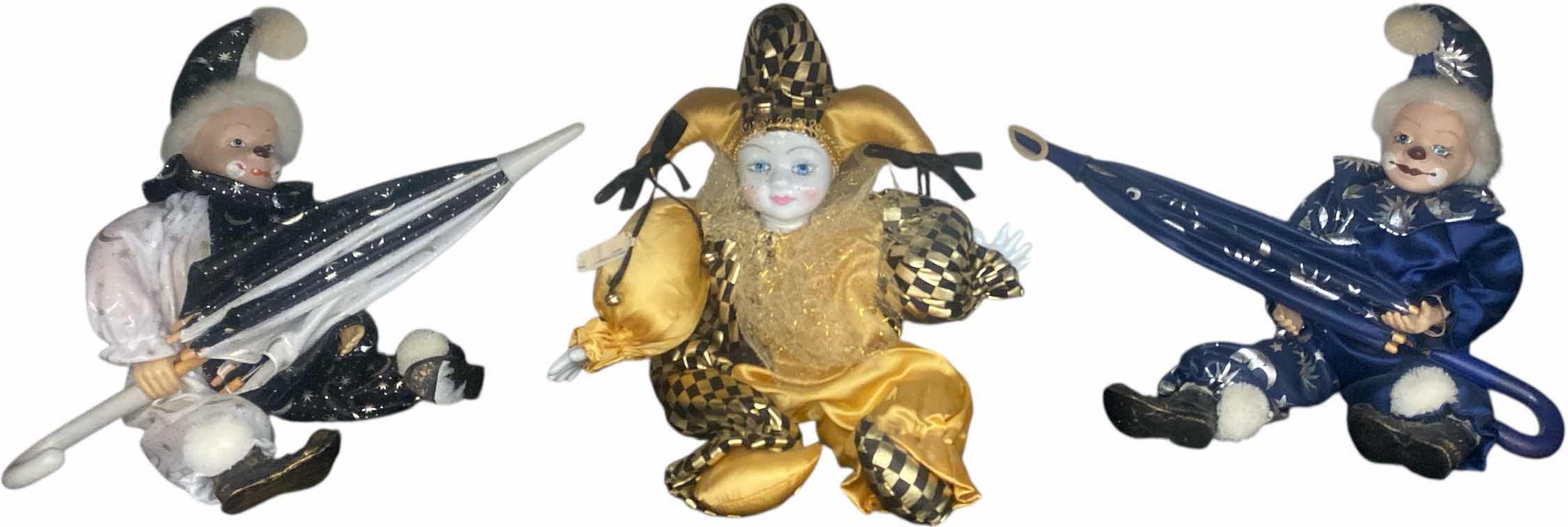 Photo 1 of 3 - GANZ PORCELAIN HARLEQUIN FIGURINES H16”