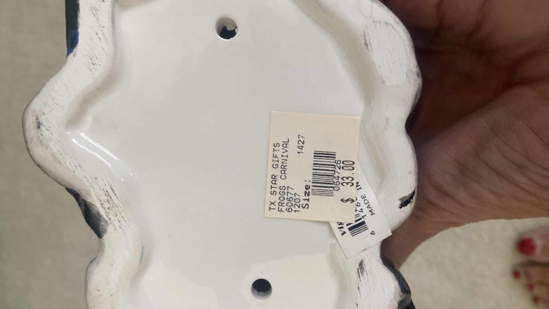 Photo 1 of CERAMIC FROGS CARNIVAL FIGURINE H14”