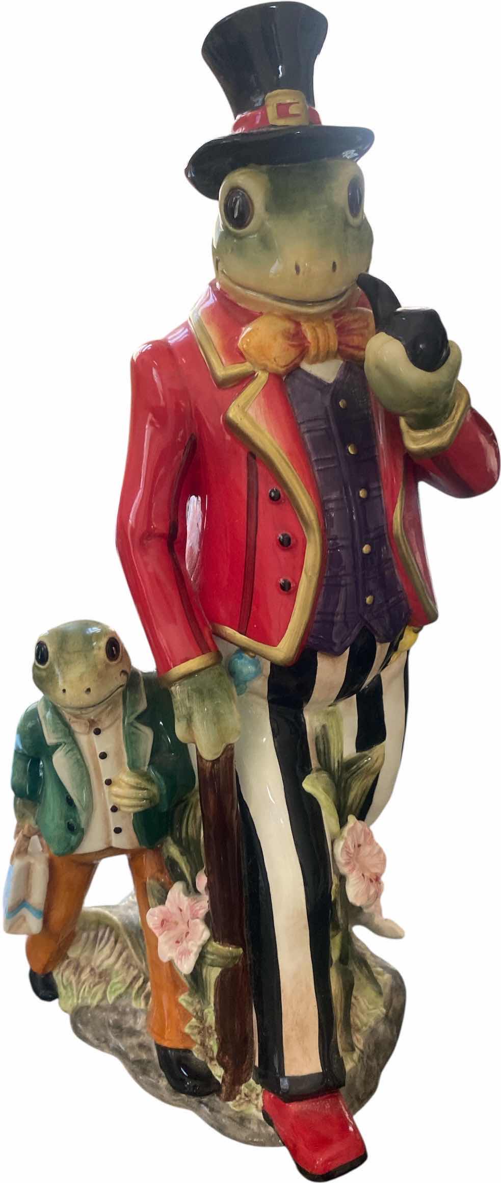 Photo 1 of CERAMIC FROGS CARNIVAL FIGURINE H14”