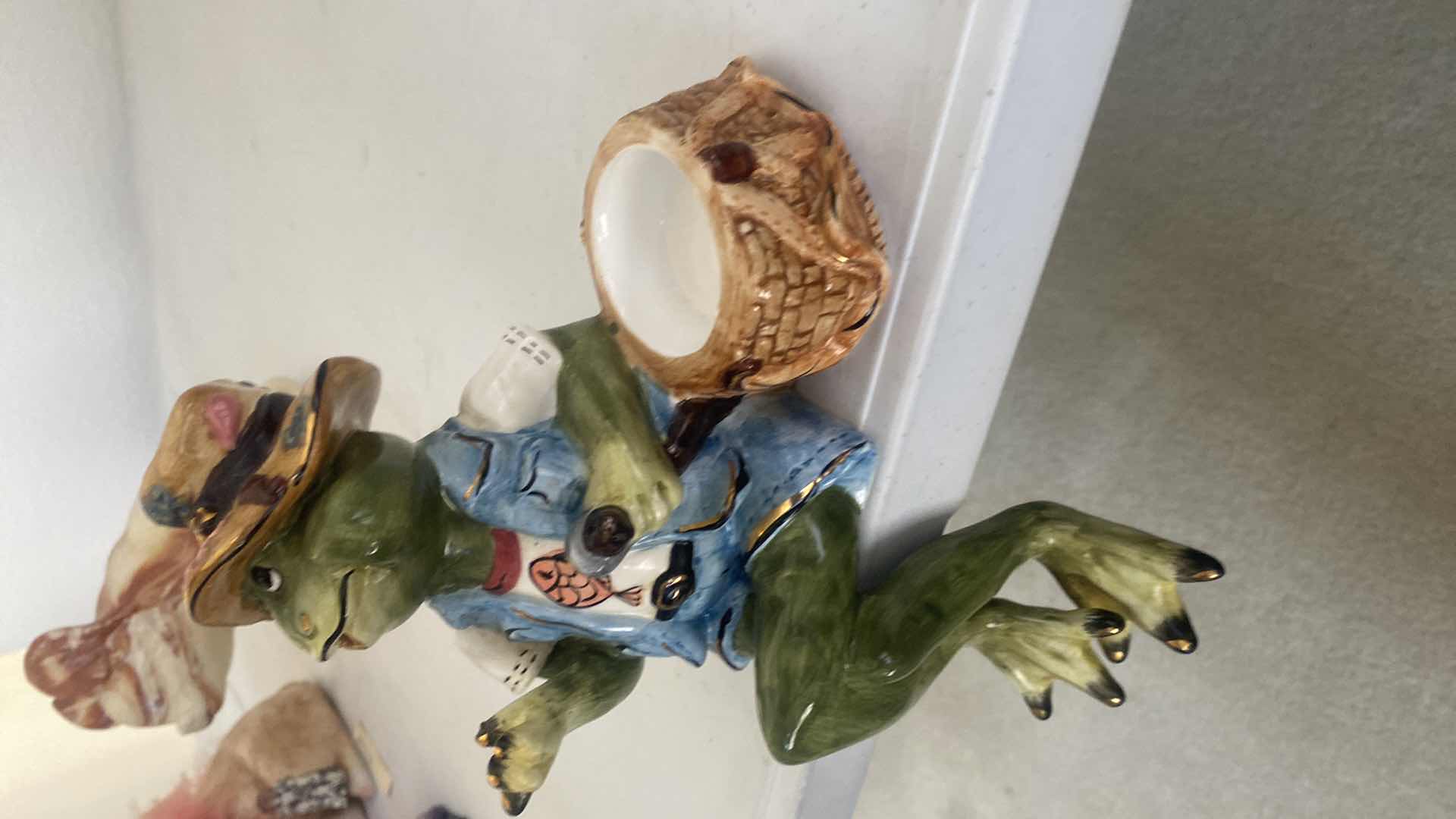 Photo 3 of CERAMIC SHELF FROG FIGURINE H11”