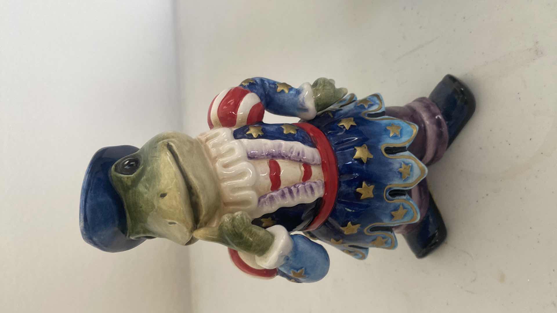 Photo 2 of PAIR OF CERAMIC FROGS LARGEST 8” x 6 1/2”