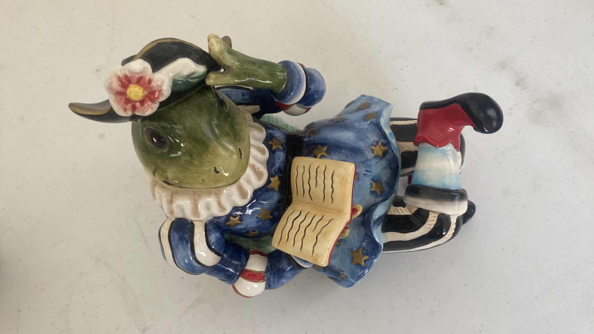 Photo 1 of PAIR OF CERAMIC FROGS LARGEST 8” x 6 1/2”