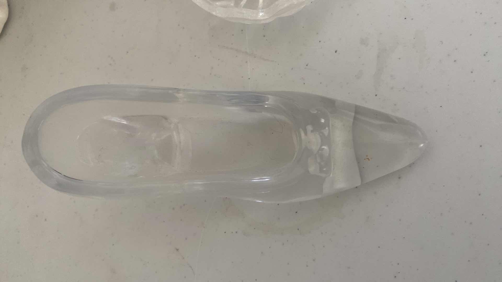 Photo 2 of ELEPHANT 10 1/2” x 7”, GLASS SLIPPER CANDLE HOLDER & RING HOLDER