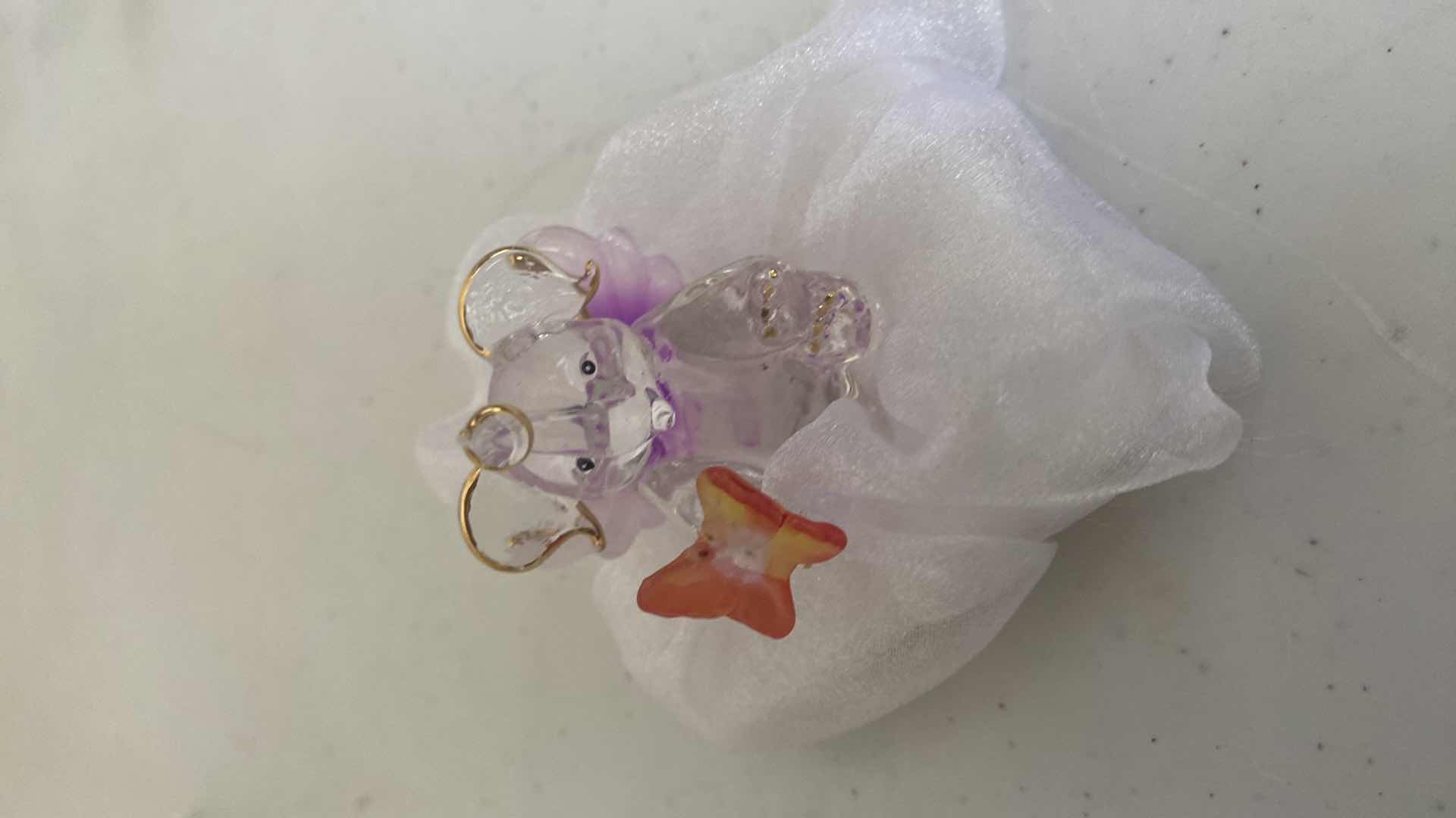 Photo 1 of 5 - BROWN GLASS ELEPHANTS LARGEST 4” x 5” & TRINKET TURTLE