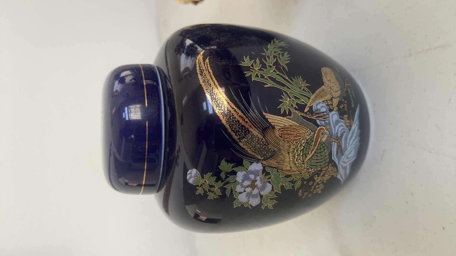 Photo 1 of CERAMIC GINGER JAR & BOWL 7” x 5”