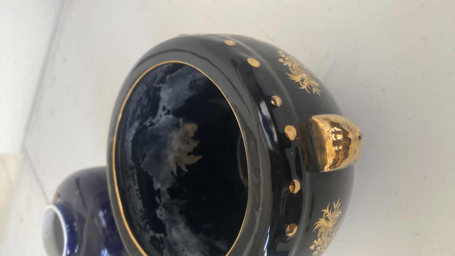 Photo 1 of CERAMIC GINGER JAR & BOWL 7” x 5”