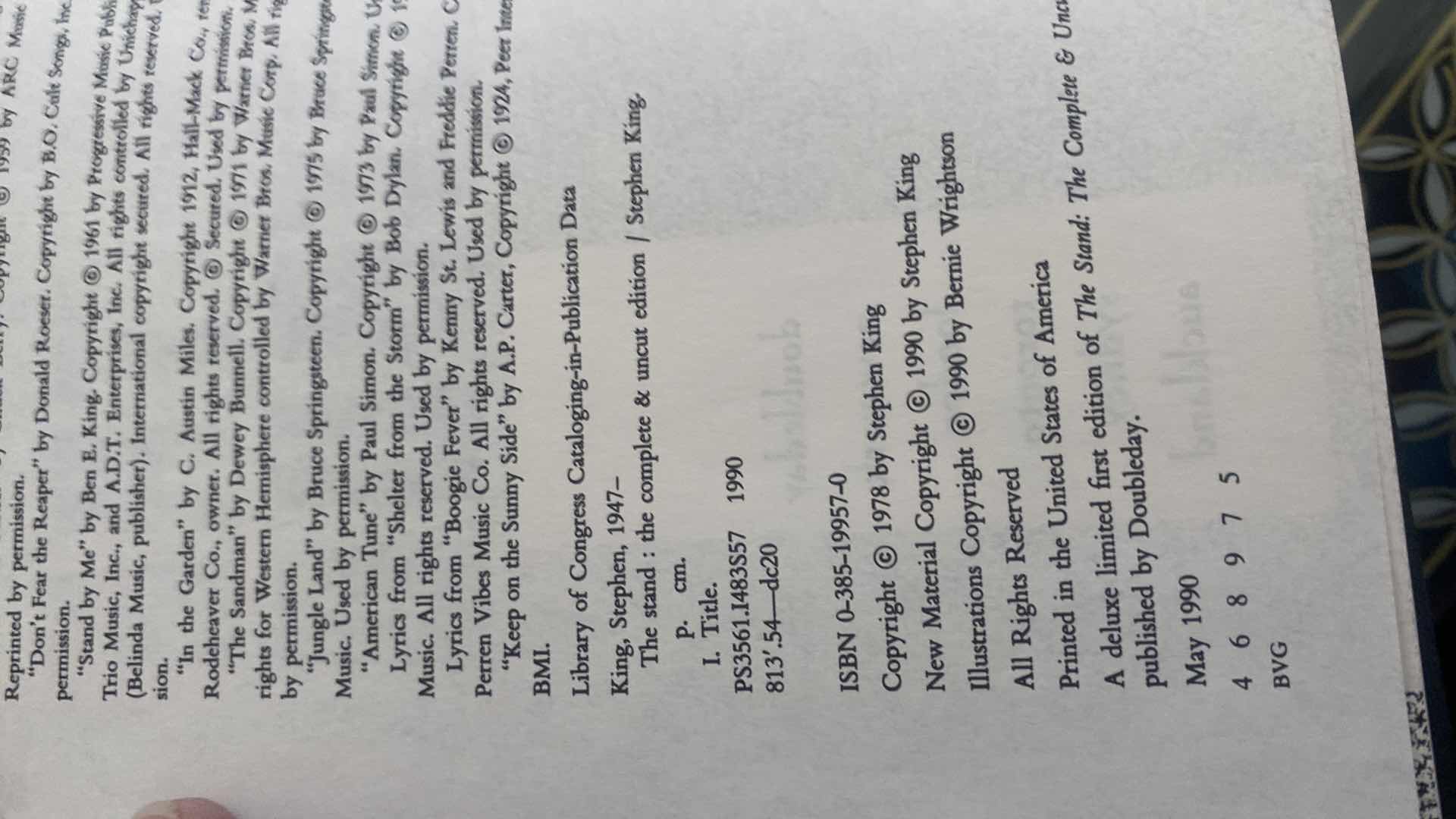 Photo 4 of MAY 1990 STEPHEN KING THE STAND COMPLETE UNCUT EDITION  & FROM BEIRUT TO JERUSALEM HARDBOUND BOOKS