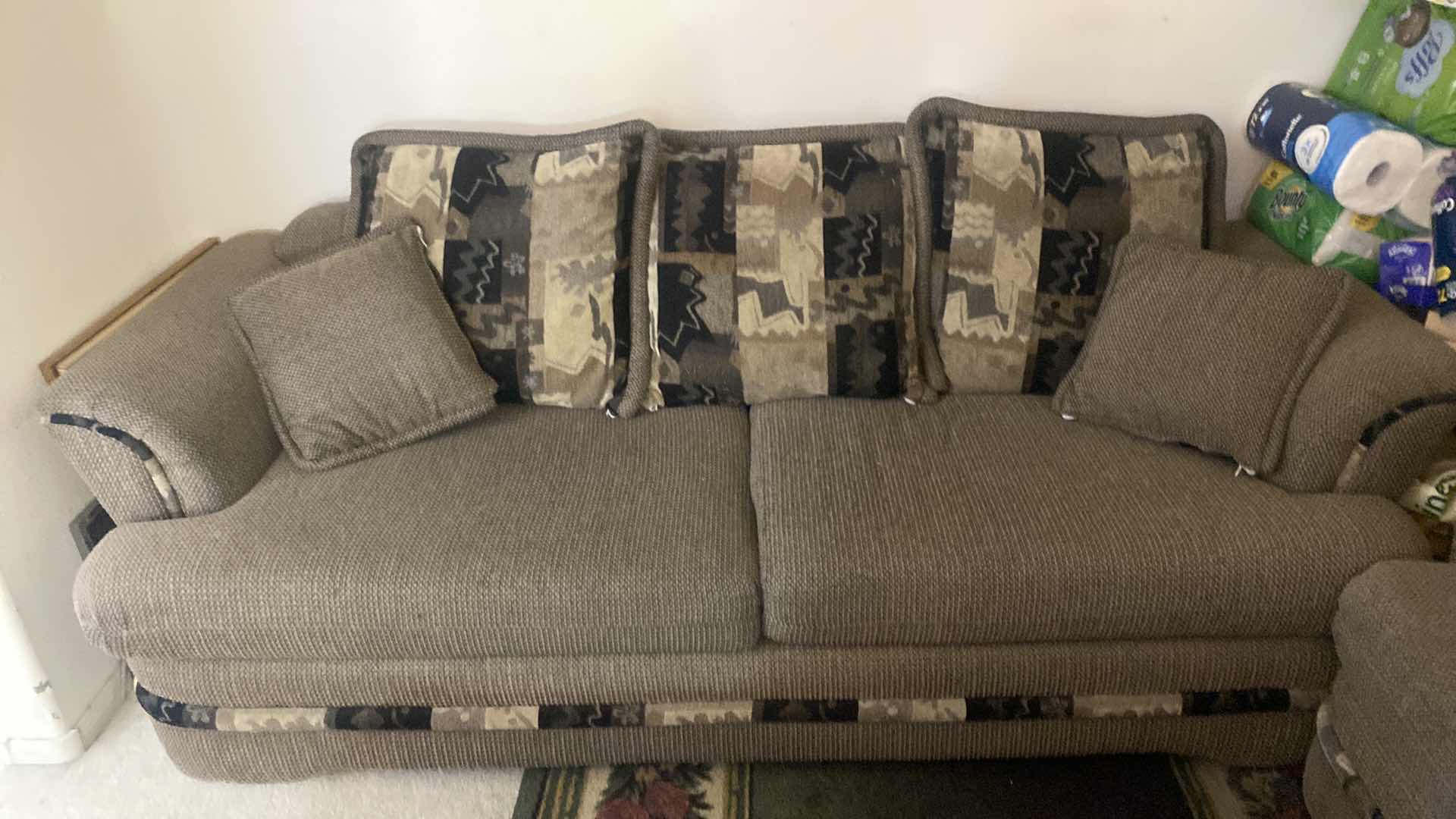Photo 1 of 90” 2 CUSHION FABRIC SOFA - MATCHING LOVESEAT AVAILABLE TO BE SOLD SEPARATELY