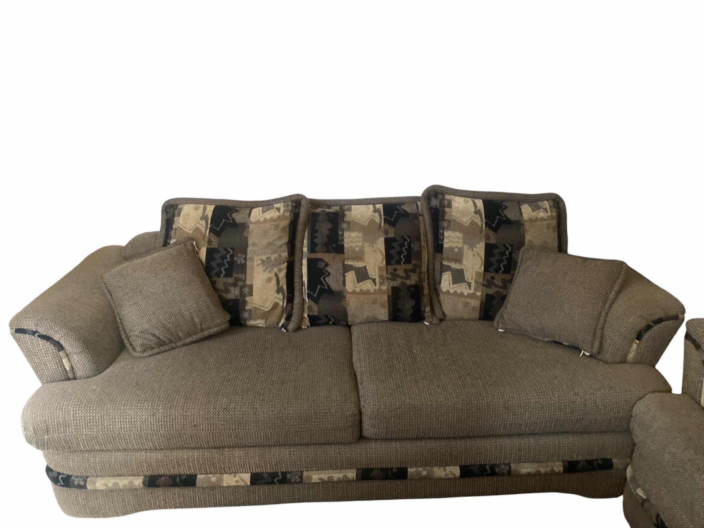 Photo 1 of 90” 2 CUSHION FABRIC SOFA - MATCHING LOVESEAT AVAILABLE TO BE SOLD SEPARATELY