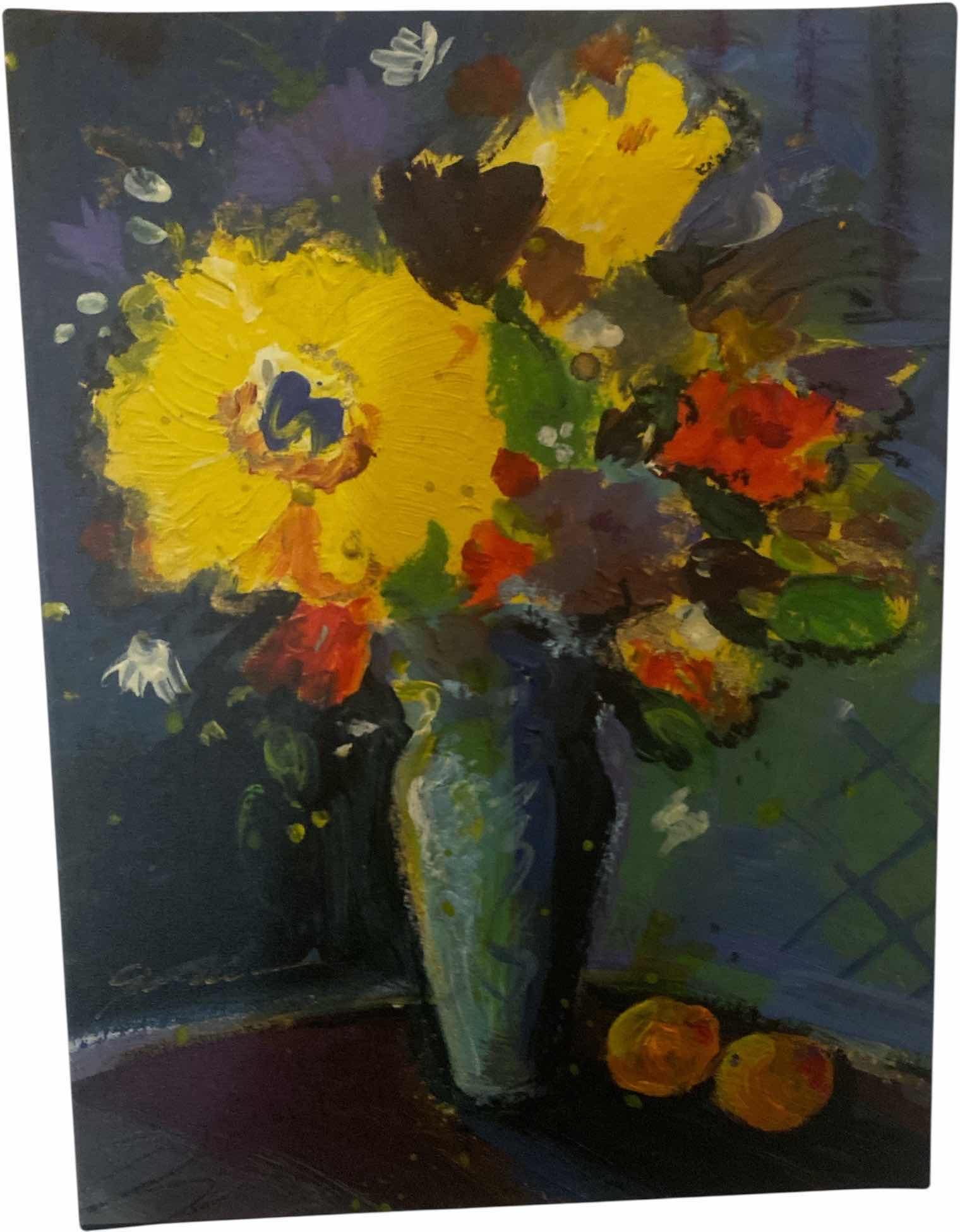 Photo 1 of FLORAL PRINT ON CANVAS ARTWORK 18” x 24”