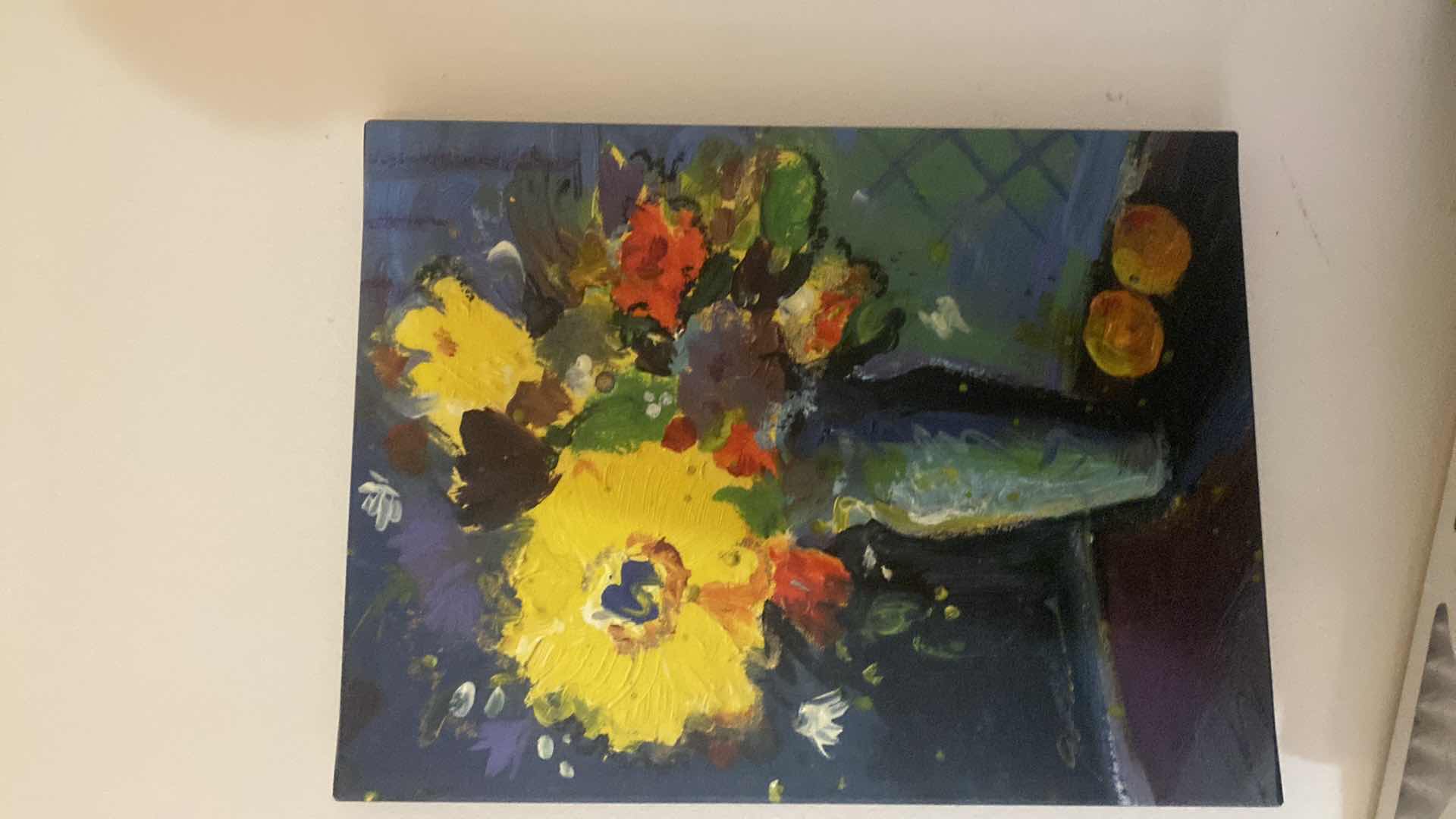 Photo 1 of FLORAL PRINT ON CANVAS ARTWORK 18” x 24”