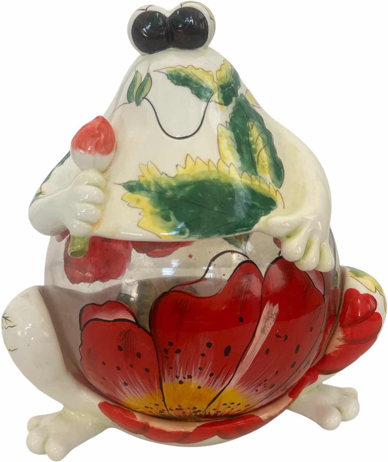 Photo 1 of FROG CANISTER / COOKIE JAR H11”