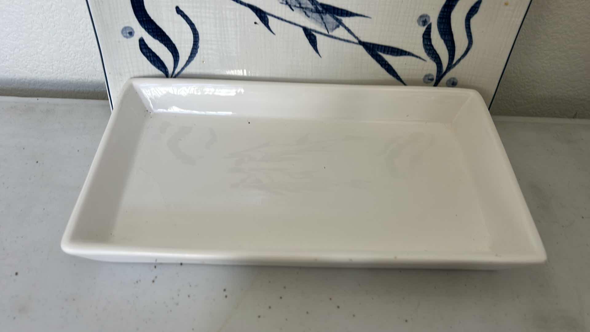 Photo 1 of 2 PORCELAIN TRAYS AND SALT AND PEPPER SET