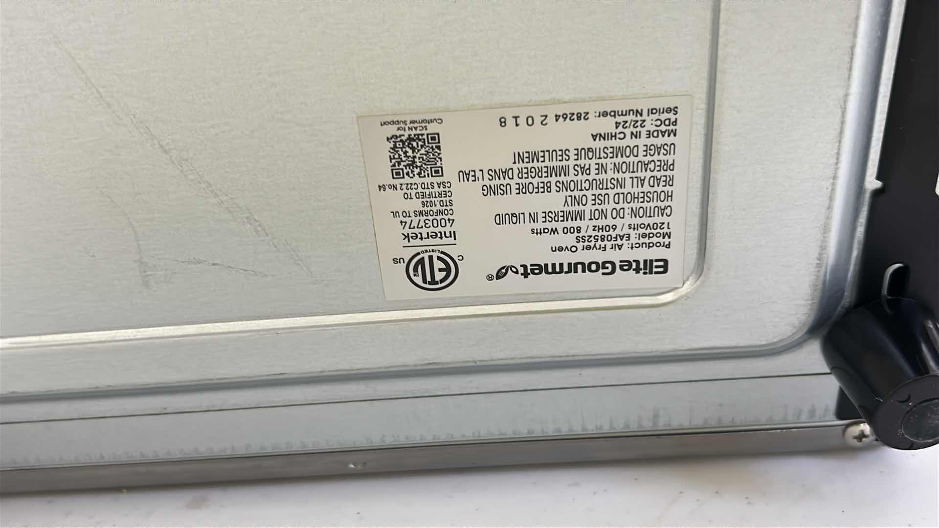 Photo 4 of ELITE GOURMET BAKE, AIR FRY, CONV, BROIL, TOAST, ROAST,