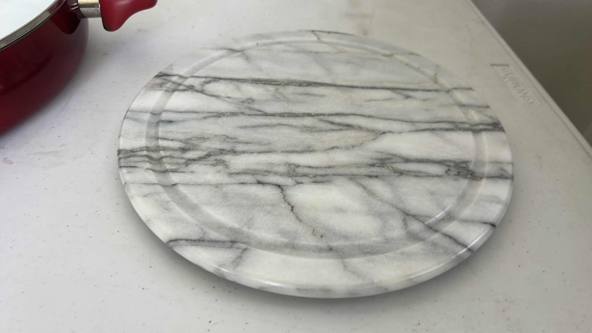 Photo 1 of 14.5” SKILLET AND MARBLE TRIVIT
