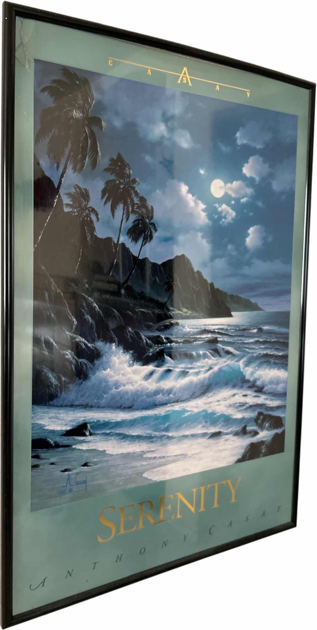 Photo 1 of FRAMED SERENITY SEASCAPE ARTWORK 25” x 37”