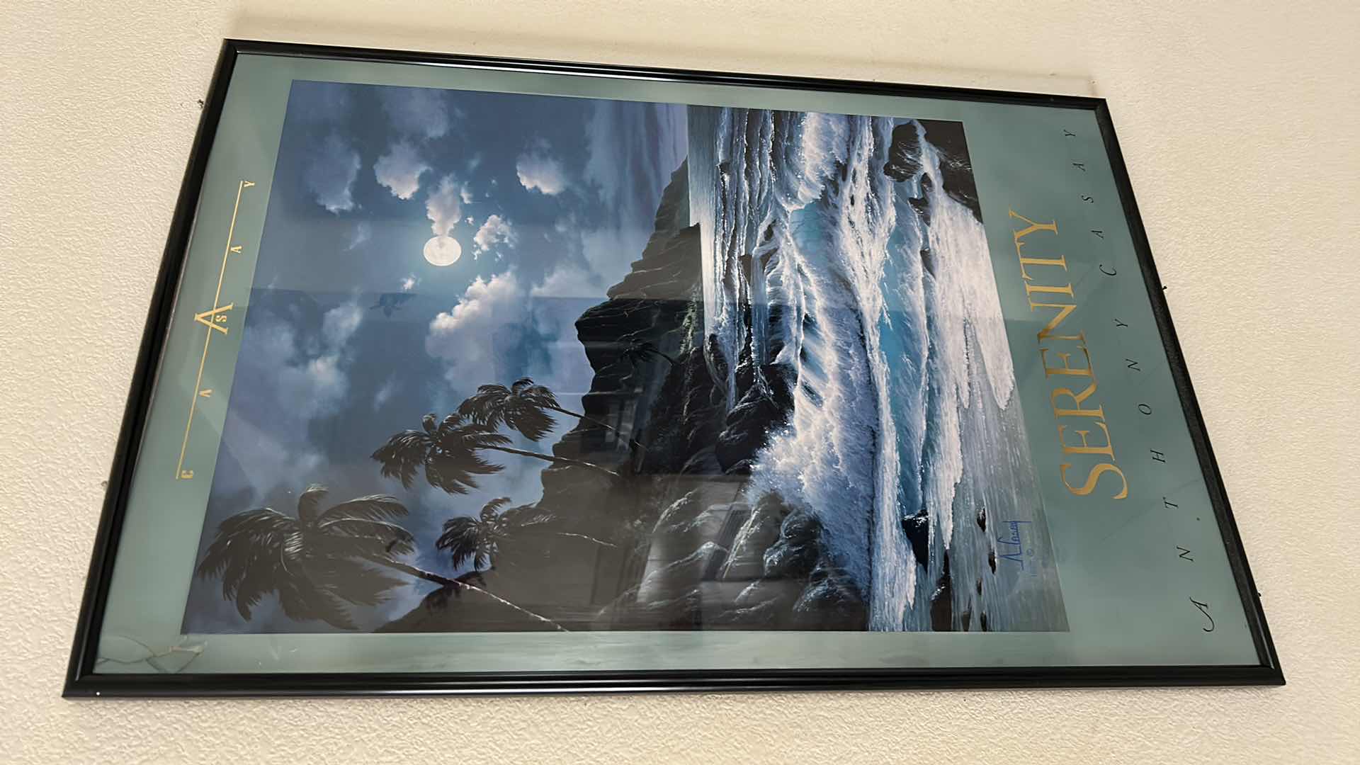 Photo 1 of FRAMED SERENITY SEASCAPE ARTWORK 25” x 37”