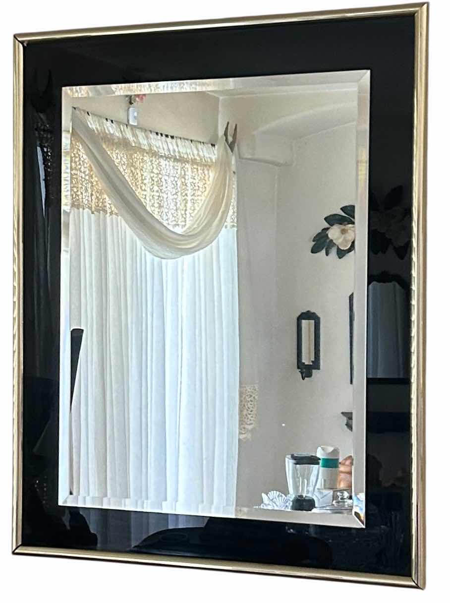 Photo 1 of GOLD FRAMED BLACK AND GOLD BEVELED MIRROR  ARTWORK 2’ x 3’